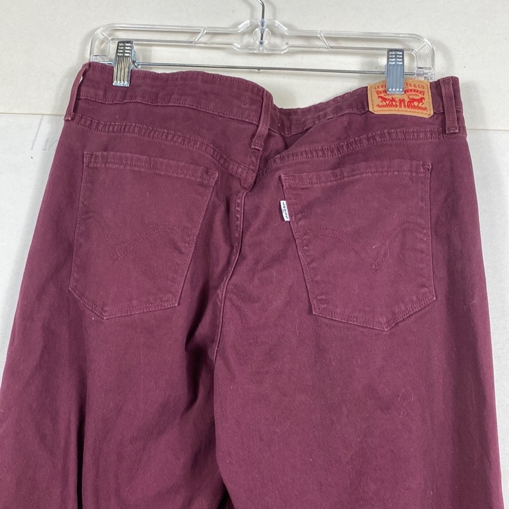 Women’s Straight Leg Jeans in Deep Burgundy